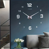 1 Reloj De Pared 3D Sin Marco, Kit De Reloj De Pared Grande, Pegatinas Con Números De Espejo 3D, Reloj Silencioso, Diseño Moderno Para Decoración Del Hogar, Sala De Estar, Dormitorio, Oficina