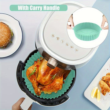 2 piezas de almohadillas para freidora de aire, fáciles de limpiar y anti-suciedad, reutilizables, accesorios para freidoras de silicona, accesorios de cocina, almohadillas desechables para contacto con alimentos
