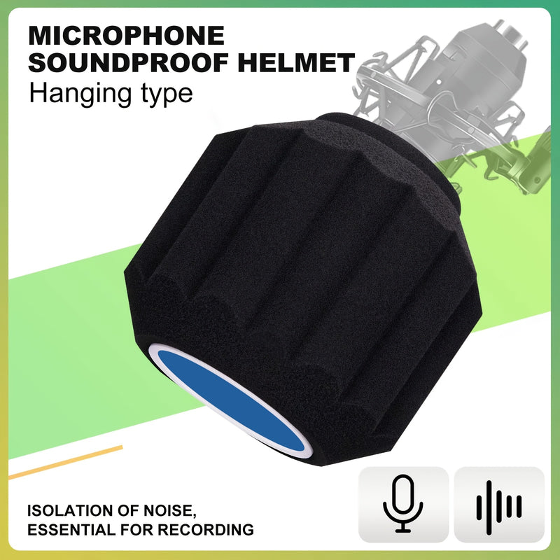 Pantalla de viento XGeS Microphone con espuma insonorizante, filtro anti-pop para grabación de estudio, negro, conector XLR, sin necesidad de batería