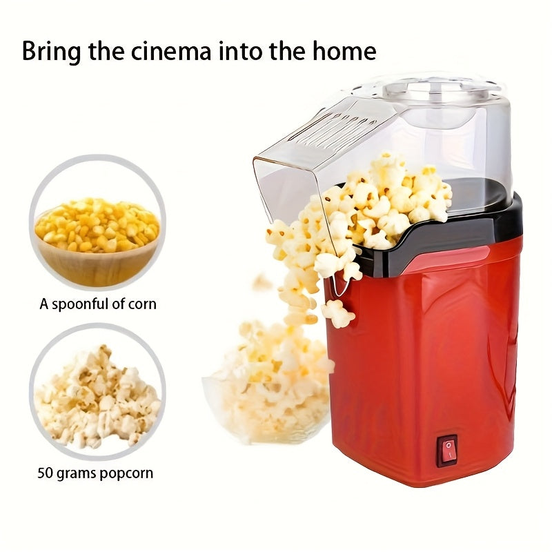 1 pieza, fabricante de palomitas casero pequeño, sin aceite, bajo en grasas, división uniforme sin flores verdes, cuerpo ligero, fácil de limpiar, adecuado para reuniones familiares, noches de cine o pícnic al aire libre, camping