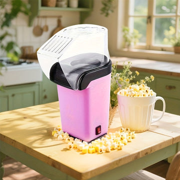 1 pieza, Mini fabricante de palomitas de maíz eléctrico - Sin aceite, control de temperatura inteligente, bajo ruido, duradero y portátil para cines en casa, camping, fiestas - Regalo de cumpleaños de Navidad, regalos de palomitas de maíz, fabricante de