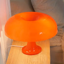 Lámpara de mesa LED moderna con diseño de hongo, 1 unidad - Alimentación por USB, luz naranja brillante, diseño elegante en plástico para decoración de dormitorio, sala de estar y hotel, lámpara de hongo