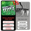 1pc Rastrillo Manual de Alta Resistencia con Cabeza Intercambiable - Construcción Robusta para Cuidado del Jardín, Nivelación de Suelo y Deshierbe - Ideal para Uso Doméstico, Profesional y Agrícola - Herramienta Portátil de Jardinería, Rastrillo para Hoj