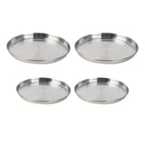 Cuatro juegos de cubiertas protectoras de acero inoxidable para estufas (2 piezas cada una para tamaños grandes y pequeños)