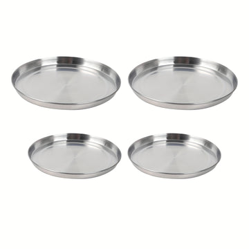 Cuatro juegos de cubiertas protectoras de acero inoxidable para estufas (2 piezas cada una para tamaños grandes y pequeños)
