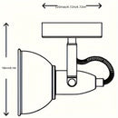 1 pza. Lámpara de pared giratoria industrial moderna, negro mate-dorado, aplique de pared de hierro fundido ajustable, 40W, cableado, ubicación seca, accesorio de iluminación para el hogar