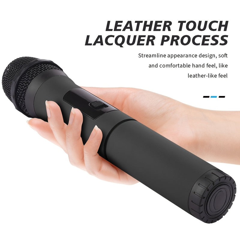 1pc LMBGM Sistema de micrófono inalámbrico para karaoke, micrófono de mano recargable por USB con anti-aullido, conector de 6,35 mm, patrón polar unidireccional, recepción estable de largo alcance, indicador de batería, batería de litio de 800 mAh - Idea