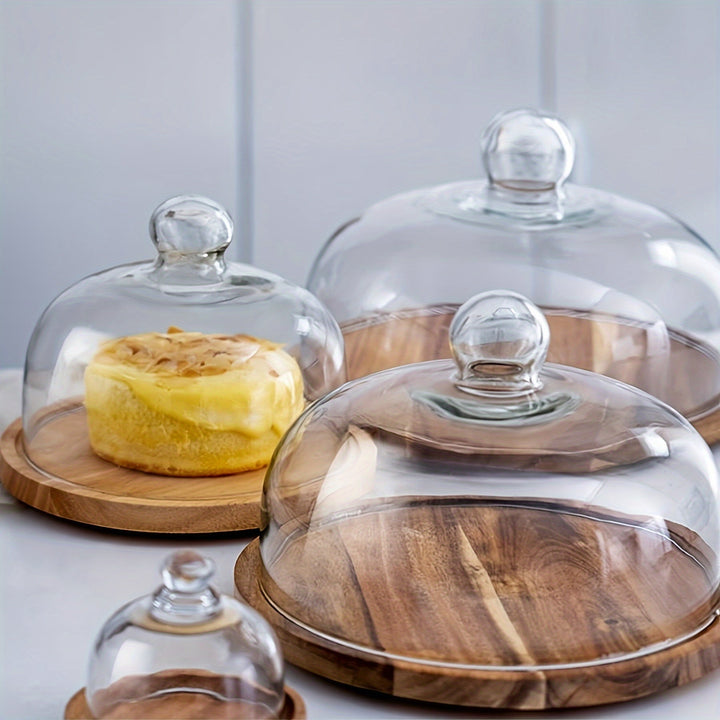 Soporte giratorio para pasteles de madera, plato rústico para condimentos de cocina, bandeja para joyas, plato para servir decoración del hogar, plato para desayuno, rotación de 360°, material de madera