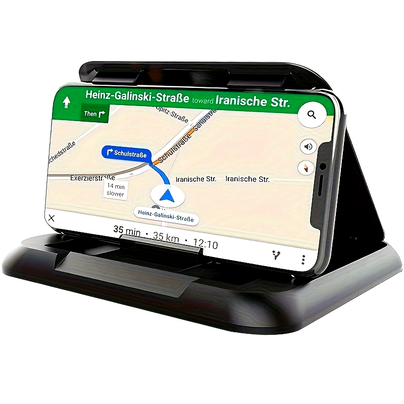 Soporte de Teléfono para Coche de Silicona con Adhesivo para el Tablero, Agarre Antideslizante y Parasol - Soporte de Navegación AR para Todos los Vehículos