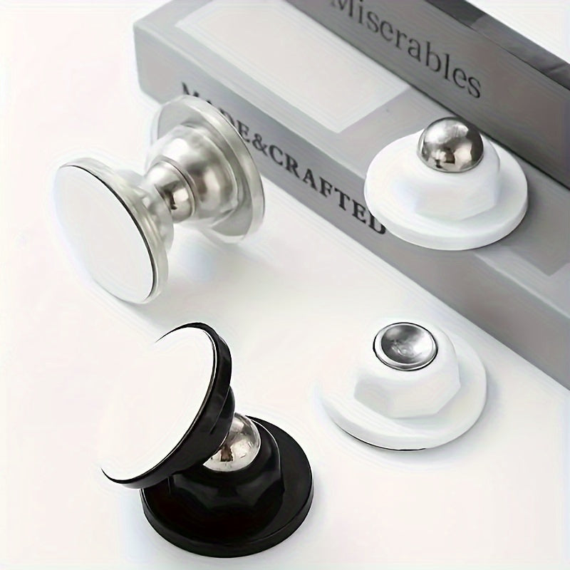 Tope de puerta magnético de silicona, paquete de 1 - Fácil instalación con adhesivo de montaje en pared/suelo, seguro para sujetar la puerta abierta, ideal para uso doméstico y de oficina, diseño sin taladros, ideal para varios tipos de puertas.