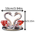 Elegante Figura de Cisne de Cristal para Parejas - Regalo Perfecto para Navidad, Acción de Gracias, Día de San Valentín, Día del Padre y Día de la Madre - Decoración Versátil para Interiores en Cualquier Tipo de Habitación