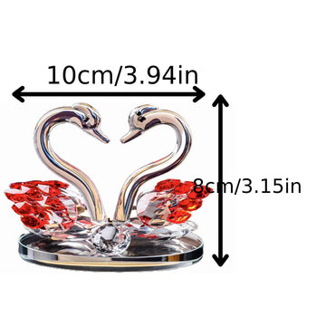 Elegante Figura de Cisne de Cristal para Parejas - Regalo Perfecto para Navidad, Acción de Gracias, Día de San Valentín, Día del Padre y Día de la Madre - Decoración Versátil para Interiores en Cualquier Tipo de Habitación