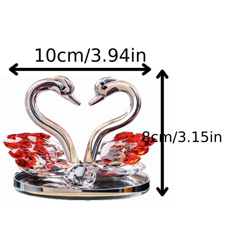 Elegante Figura de Cisne de Cristal para Parejas - Regalo Perfecto para Navidad, Acción de Gracias, Día de San Valentín, Día del Padre y Día de la Madre - Decoración Versátil para Interiores en Cualquier Tipo de Habitación