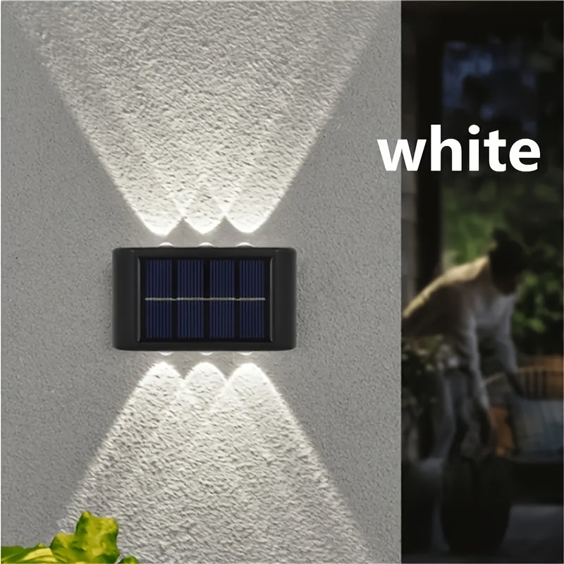 2 luces solares para pared exterior, iluminación de jardín, patio y terraza, ideal para senderos, villas, aceras y pasillos