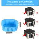 1pc Reutilizable Forro de Silicona Cuadrado para Air Fryer de 20,32cm para 4-7 QT, Insertos No Adherentes para Horno y Microondas, Accesorio de Air Fryer Fácil de Limpiar