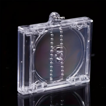 5 unidades de Mini Estuches de CD con llavero, Cajas de plástico transparente con cadenas, Material de plástico duradero, para entusiastas de la música