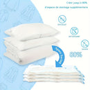 Bolsas de almacenamiento al vacío de 6 paquetes con bomba manual, bolsas de viaje portátiles de plástico, bolsas de almacenamiento de ropa, forma rectangular, multiusos, no requiere energía, organizador para el hogar y la cocina.