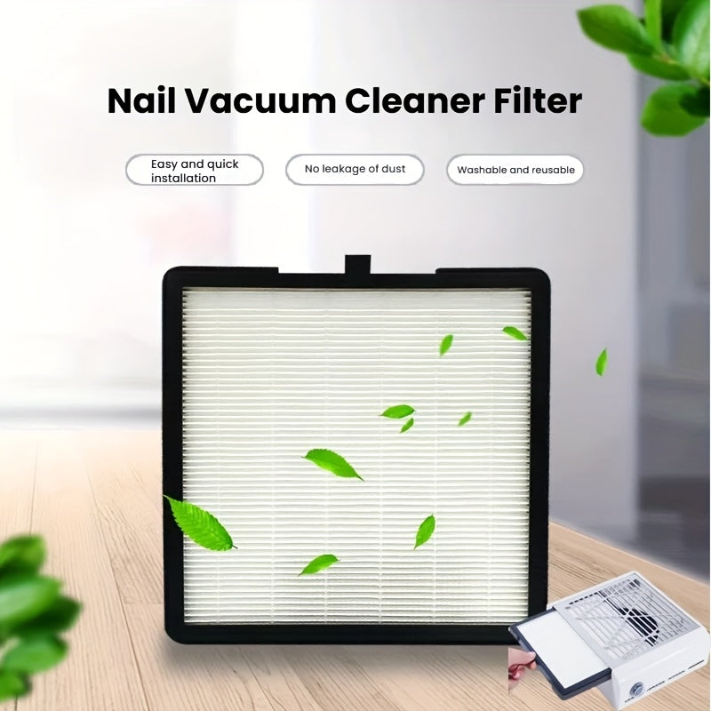 Colector de Polvo para Uñas Hipoalergénico - Filtro Reutilizable y Fácil de Limpiar para Máquinas de Manicura, Accesorio Eficiente