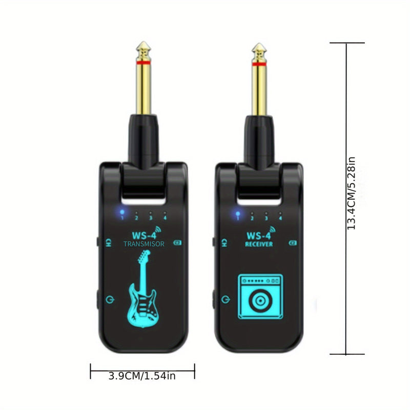 Sistema de transmisión inalámbrica 2.4G para guitarra con transmisor y receptor inalámbricos