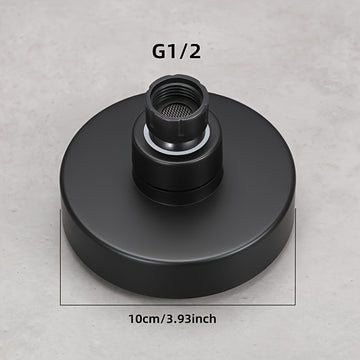 2 piezas de juego de cabezal de ducha de alta presión, 3,9"/5,76" de acero inoxidable montado en la pared, boquilla de silicona redonda duradera, accesorios de baño premium, actualización de lujo, kit central, plástico, para renovación de hogar