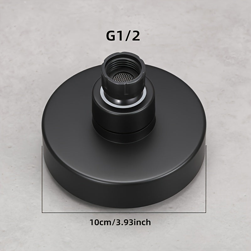 2 piezas de juego de cabezal de ducha de alta presión, 3,9"/5,76" de acero inoxidable montado en la pared, boquilla de silicona redonda duradera, accesorios de baño premium, actualización de lujo, kit central, plástico, para renovación de hogar