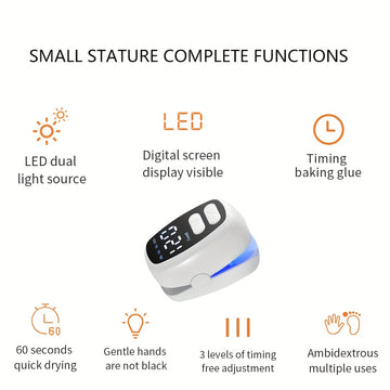 Máquina de cuidado de uñas recargable por USB, lámpara de uñas LED, diseño innovador de clip, regalo de San Valentín para hombres y mujeres.