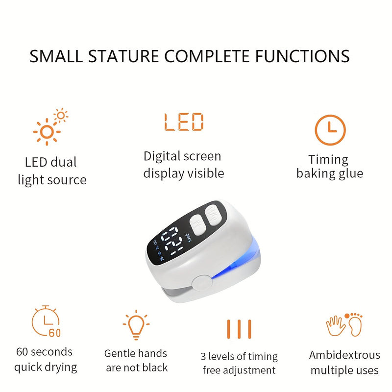 Máquina de cuidado de uñas recargable por USB, lámpara de uñas LED, diseño innovador de clip, regalo de San Valentín para hombres y mujeres.
