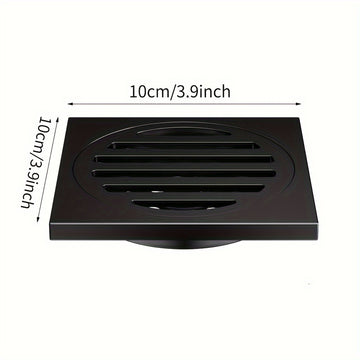 1 pza. Desagüe cuadrado para ducha, desagüe de baño con filtro de pelo, cubierta de desagüe de ducha fácil de instalar y limpiar, malla de filtro de acero inoxidable, accesorios de baño Baño/Accesorios de baño