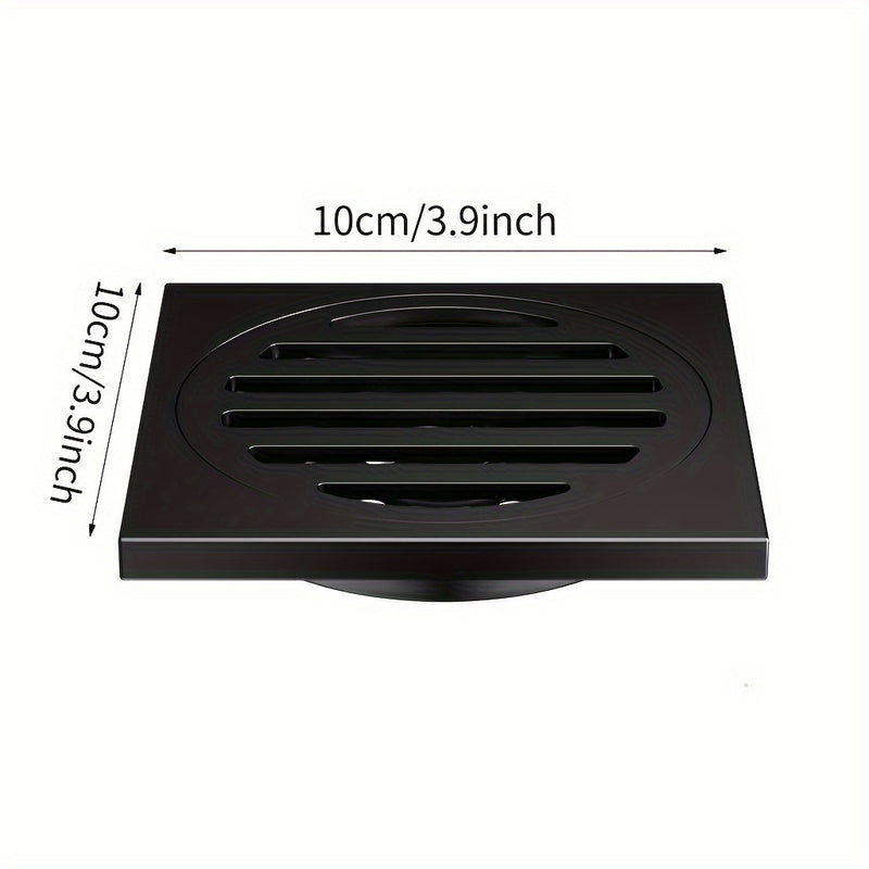 1 pza. Desagüe cuadrado para ducha, desagüe de baño con filtro de pelo, cubierta de desagüe de ducha fácil de instalar y limpiar, malla de filtro de acero inoxidable, accesorios de baño Baño/Accesorios de baño