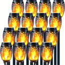 Luces solares para exteriores, paquete de 16, 10, 6 o 4, LED cálido, mini linterna solar con llama parpadeante, iluminación decorativa para jardín y patio, encendido automático del atardecer al amanecer