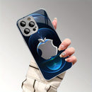 Funda para iPhone 16/16 Pro/16 Pro Max/16 Plus/16e, 15/15 Plus/15 Pro/15 Pro Max, 14/14 Plus/14 Pro/14 Pro Max, 13/13 Pro/13 Pro Max, 12/12 Pro/12 Pro Max, 11/11 Pro/11 Pro Max, 7/8 Plus, XR/XS/XS Max, con diseño de manzana en degradado azul inspirado en