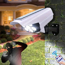 1 pieza de luz de calle solar KEWEN con sensor de movimiento, luz LED para patio con cámara simulada, alimentada por energía solar, voltaje de funcionamiento ≤36V, para entrada, pasillo, jardín, luz de pared de inducción de cuerpo humano, luz inteligente