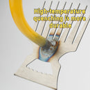 1pc Rastrillo de Manganeso Resistente con Mango Ergonómico Amarillo y Naranja - Herramienta Multifuncional para Descomprimir Suelos, Eliminar Malezas en Huertos, Jardines de Verduras - Herramienta Manual Duradera para Jardinería Doméstica y Agrícola, Aga