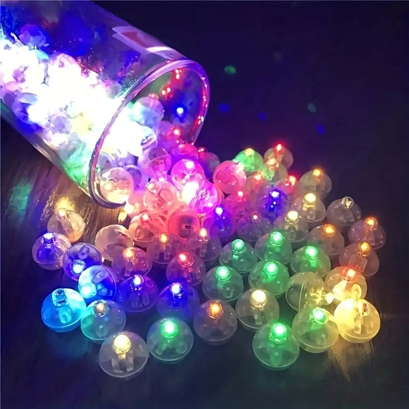 Conjunto de 10 piezas / 20 piezas / 50 piezas de Luces LED para Globos en Forma de Bola, Bombilla Mini Luminosa para Decoración de Fiestas, Bodas y Jardines