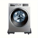 Carro para Electrodomésticos de Acero Inoxidable - 4 Ruedas Bloqueables, Compatible con Refrigerador/Lavadora, Base Ajustable, Diseño Antihumedad y Antichoque, Estante Móvil Elevado