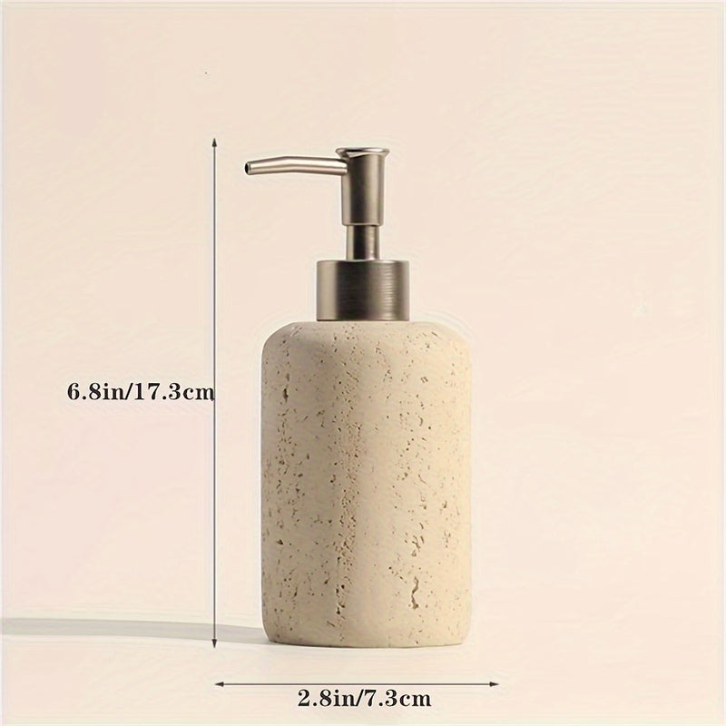 1 Dispensador De Jabón De Resina, Botella De Loción Para Encimera Con Bomba, Dispensador De Jabón De Manos Para Baño, Botella Vacía Recargable Para Champú, Gel De Ducha, Acondicionador De Cabello, Accesorios De Baño