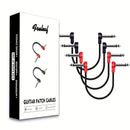 4 cables para guitarra, 15 cm, cable plano profesional para efectos, cable de conexión para instrumentos de 6 pulgadas, cable corto con reducción de ruido, ahorra espacio, accesorios para guitarra
