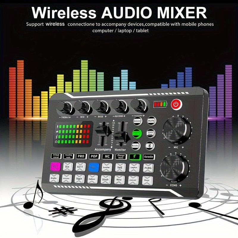 Conexión directa USB y arranque instantáneo, interruptor de interfaz completa para mezcla DJ y cambio de voz en segundos! Batería de litio duradera, cuerpo portátil, versátil para transmisiones en vivo y juegos, abriendo una nueva experiencia de creación