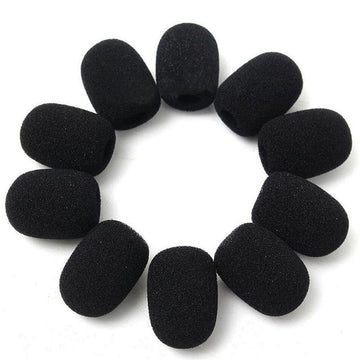 Conjunto de 5 Piezas de Protector Antiviento para Micrófono, Almohadilla de Espuma Suave para Cubrir el Micrófono, Esponja en Color Claro Beis