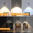Luces de Pared con Sensor de Movimiento y Batería Recargable de 2000mAh - Sensor Infrarrojo, Brillo Ajustable, Cable USB & Control por Pared, Acabado Moderno para Pasillos, Baño, Cocina, Dormitorio - Luz Nocturna Energéticamente Eficiente, Luces Recargab