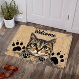 1 alfombra de entrada súper tierna con diseño de gato, lavable a máquina, ideal para salas, habitaciones y cuartos de juegos