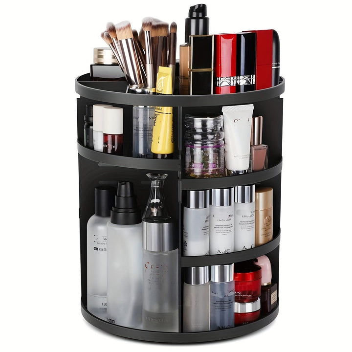 [Giratorio Transparente Maquillaje Organizer] Organizador de Maquillaje Giratorio Transparente 360° - 1 pza Estante Giratorio para Cosméticos de Encimera - Para Almacenamiento en Dormitorio y Baño