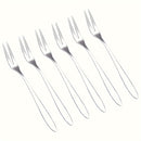 Juego de 6 tenedores de acero inoxidable, tenedores dobles, tenedores para cóctel, tenedores para aperitivos y tenedores para pastel