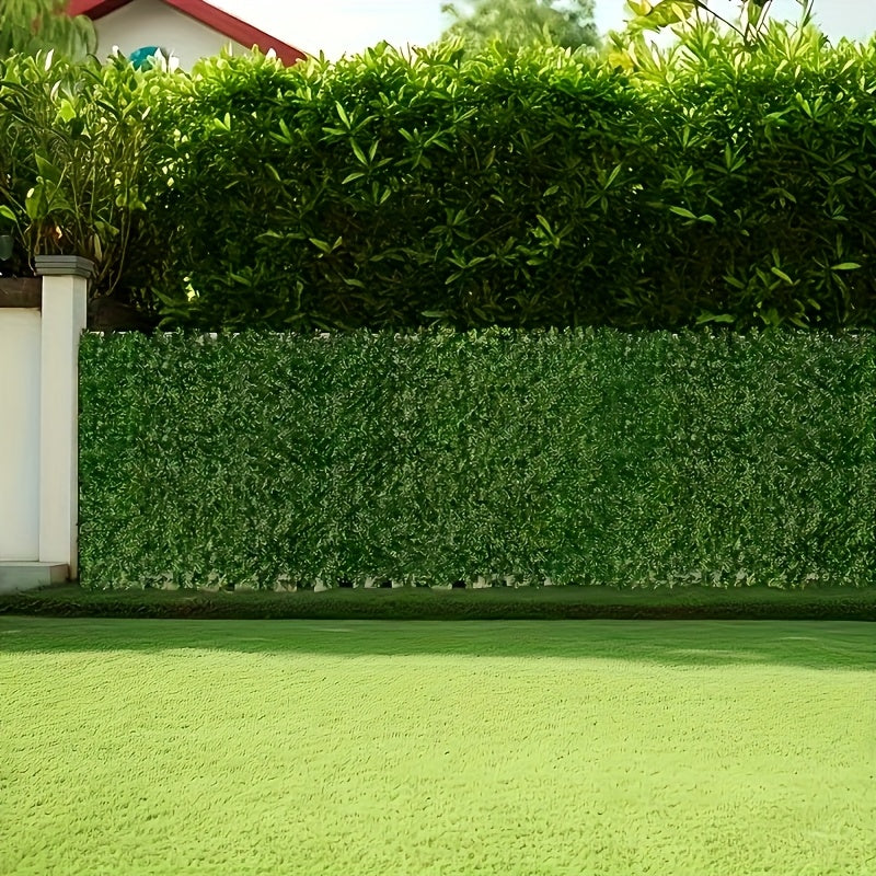 6 rollos de 6.0 metros x 50.01 cm, panel decorativo de hiedra artificial en verde oscuro, resistente a la intemperie y fácil de instalar, ideal para decoración de jardín, patio, arreglos de bodas y acentos para el hogar