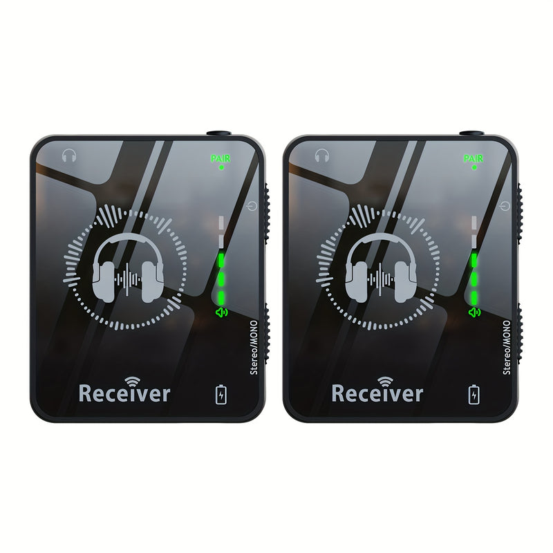 Sistema de monitores inalámbricos intraurales, 2.4 GHz, audio profesional sin pérdidas, 4 canales, 5 niveles de volumen, emparejamiento automático