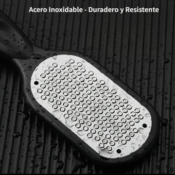 2 piezas, juego profesional de cuidado de pies: Remover + limpiador de pies - Exfolia profundamente la piel muerta, diseño de mango antideslizante, acero inoxidable duradero, perfecto para pedicures en casa y uso en salones, elimine los talones ásperos,