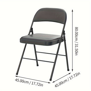 Silla Plegable Versátil con Respaldo de Cojín Suave - Portátil, Estructura de Metal para Hogar, Oficina y Uso Exterior - Ideal para Comedor, Conferencias y Bodas