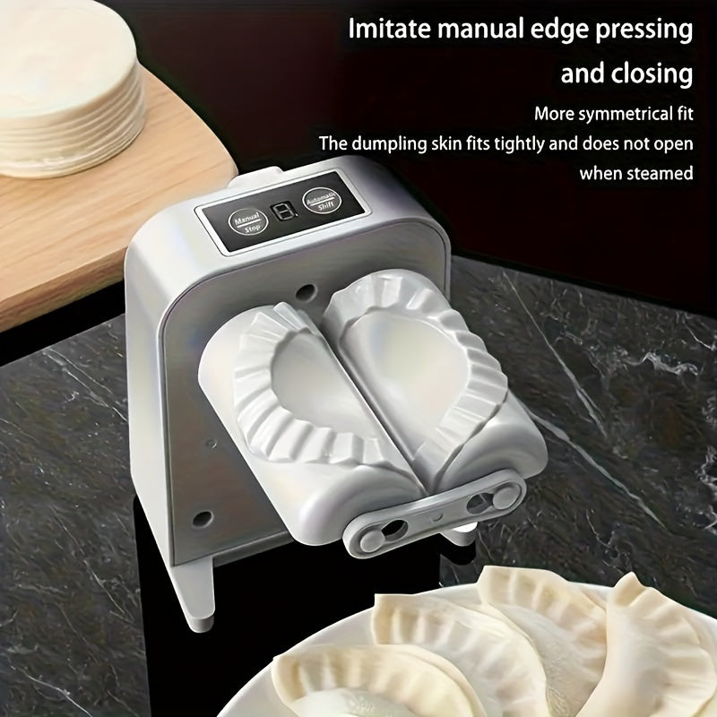 1 pieza, máquina de dumplings eléctrica, máquina de dumplings automática recargable mejorada 2023, carga USB, batería de litio, accesorio capacitivo, crea 1500 dumplings cuando está completamente cargada, electrodoméstico compacto de cocina, máquina de h