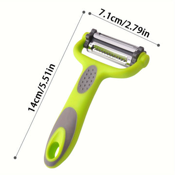 Pelador multifuncional 3 en 1 para frutas y verduras, cuchillo de pelar, rallador y triturador: ¡la herramienta de cocina definitiva! Accesorios de cocina