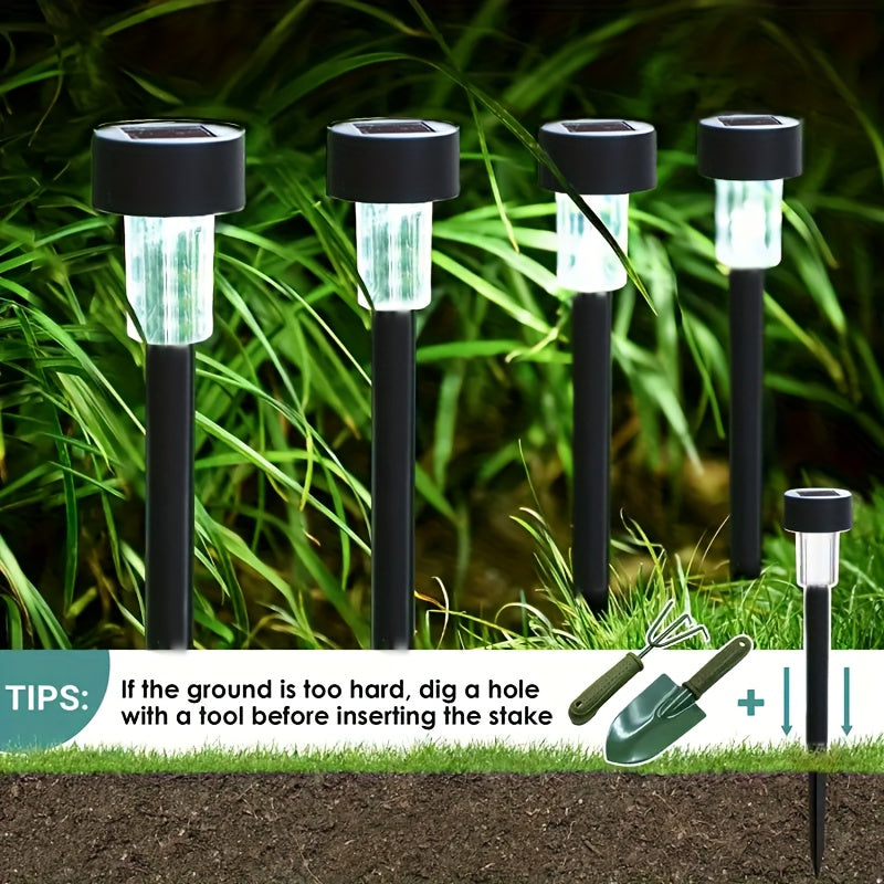 10 luces solares para jardín, exteriores y patio, ideales para caminos, terrazas, césped, pasillos y entradas